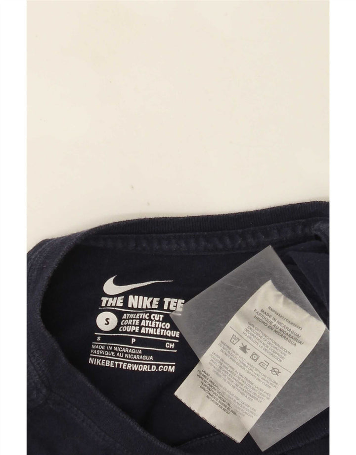 Nike T-shirt med atletisk snit til mænd, lille marineblå bomuld