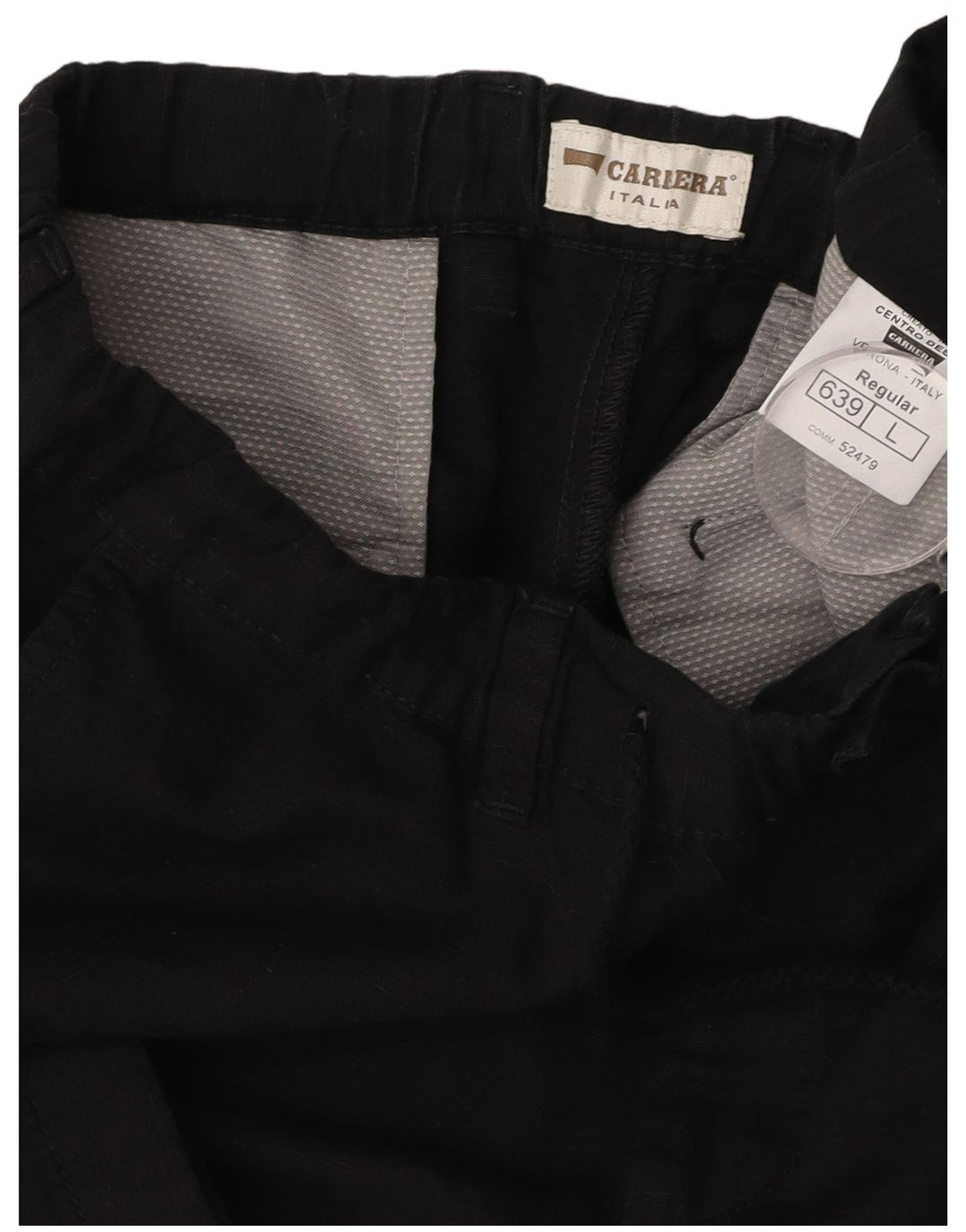 CARRERA Herre VERONA Chino Shorts Large W36 Sort Bomuld