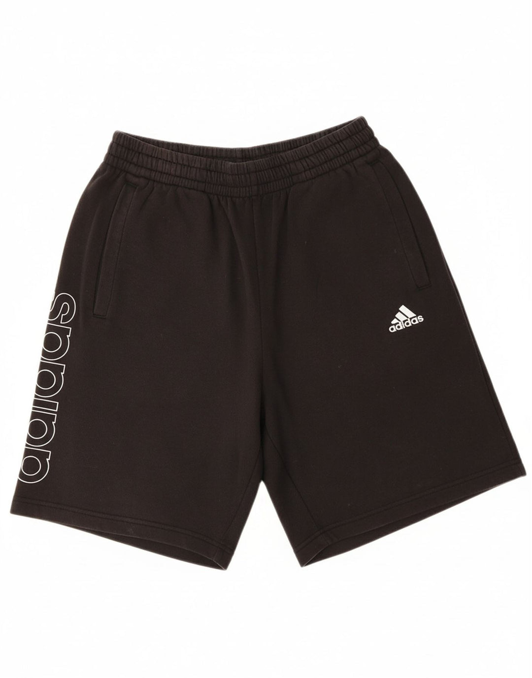 ADIDAS Mens Graphic Sport Shorts Small  Black Cotton