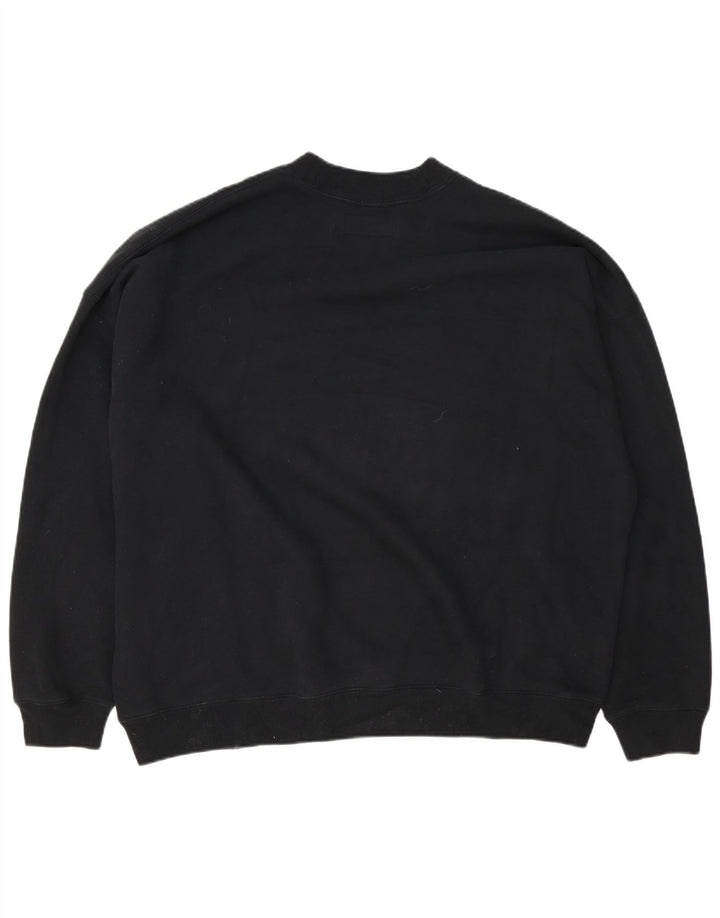 Abercrombie & Fitch Herre Oversized Sweatshirt Jumper XL Sort Bomuld