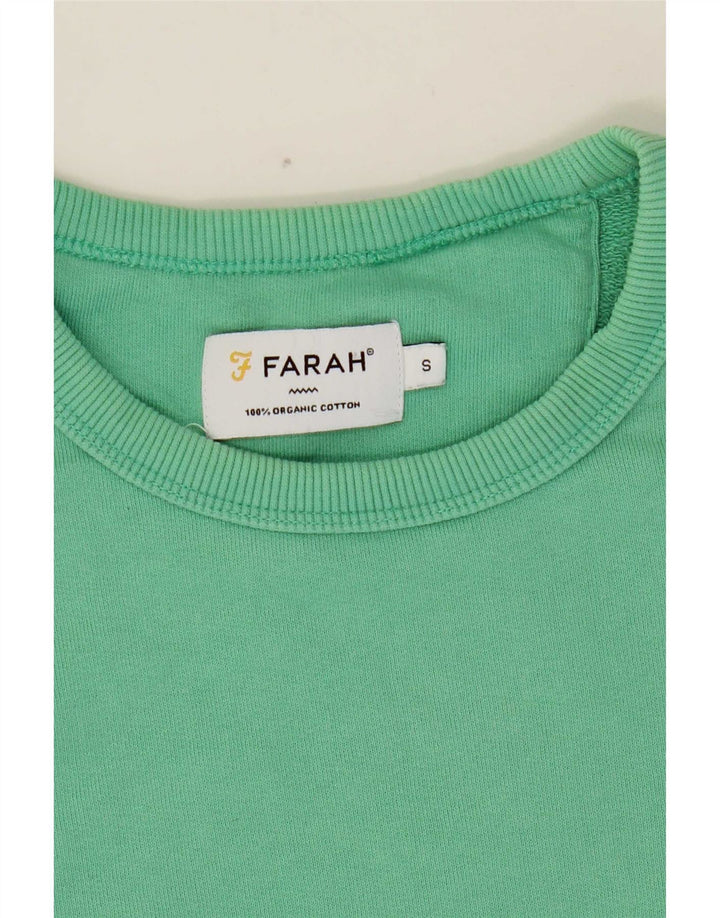 Farah Herre Sweatshirt Jumper Lille Grøn Bomuld