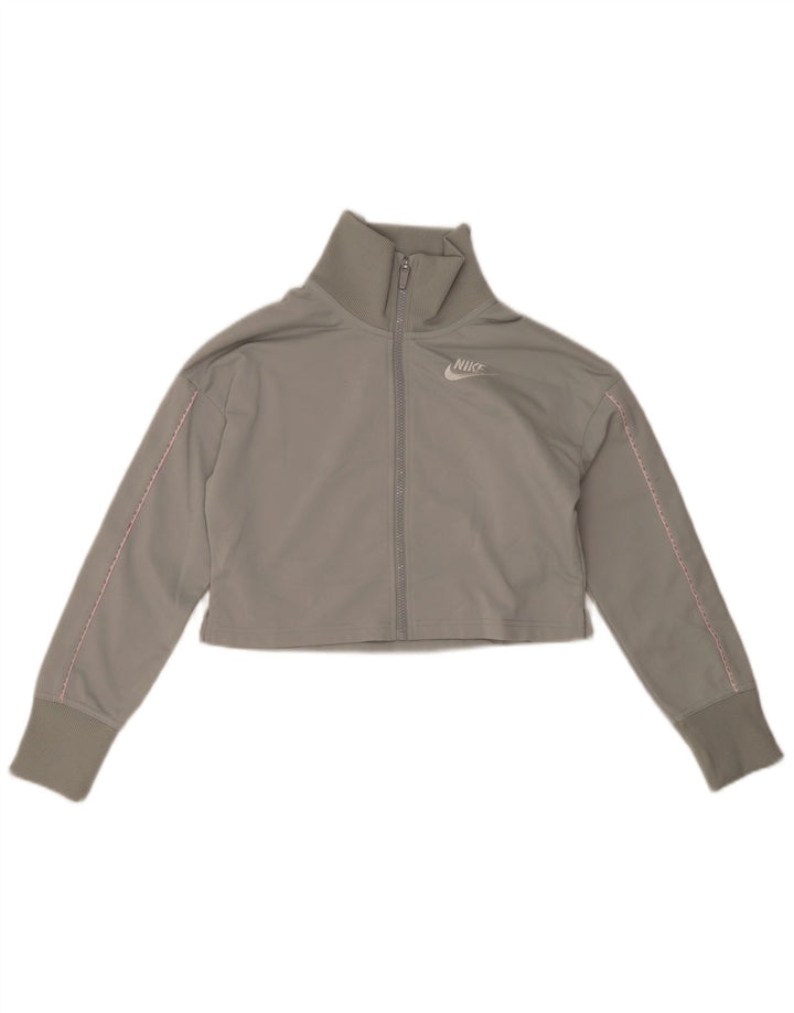 Nike Girls Crop træningsdragt topjakke 12-13 år Stor grå polyester