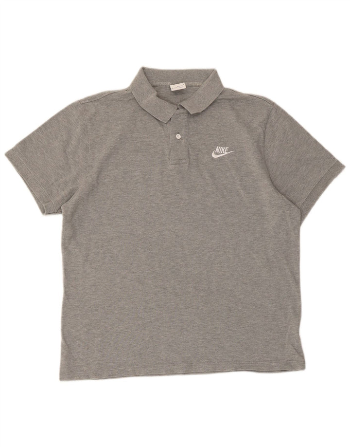 Nike Polo skjorte til mænd, mellemgrå flækket