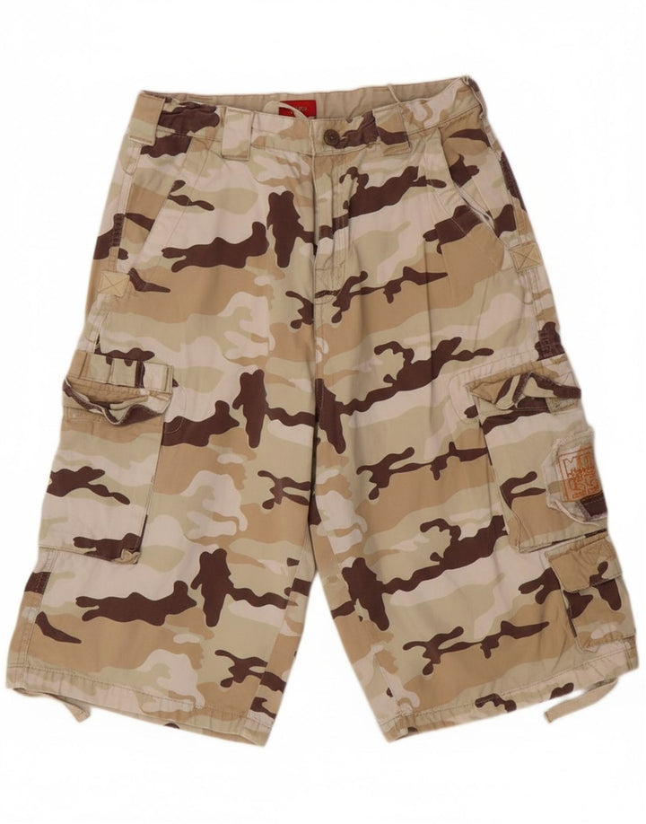 MOSSIMO Boys Cargo Shorts 15-16 Years W26  Beige Camouflage Cotton