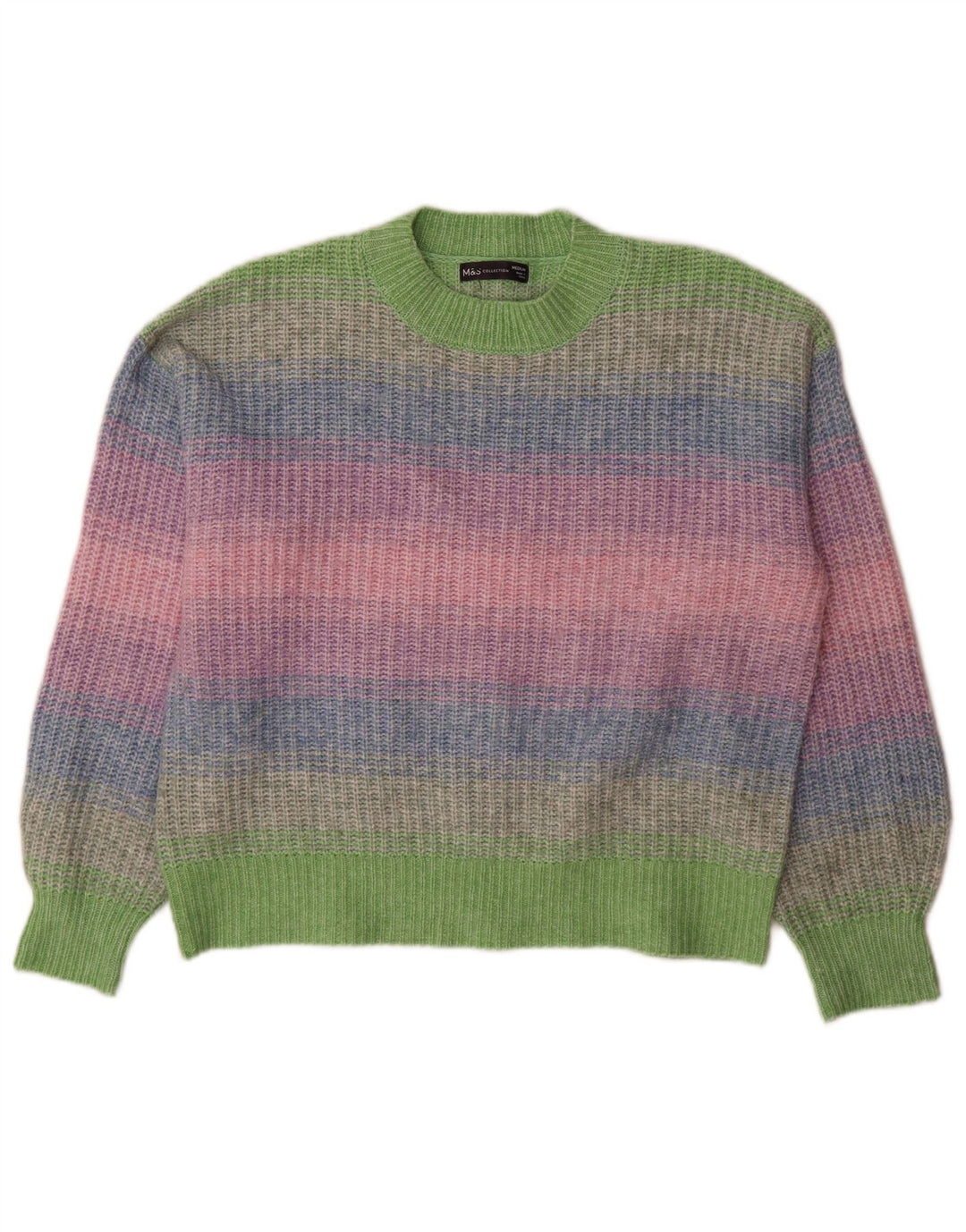 Marks & Spencer Dame sweater med rund hals DK 14 Medium Flerfarvet