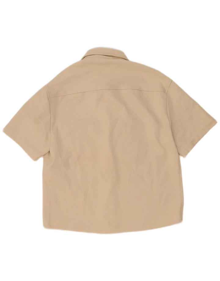 Zara Kortærmet Herreskjorte Medium Beige Polyester