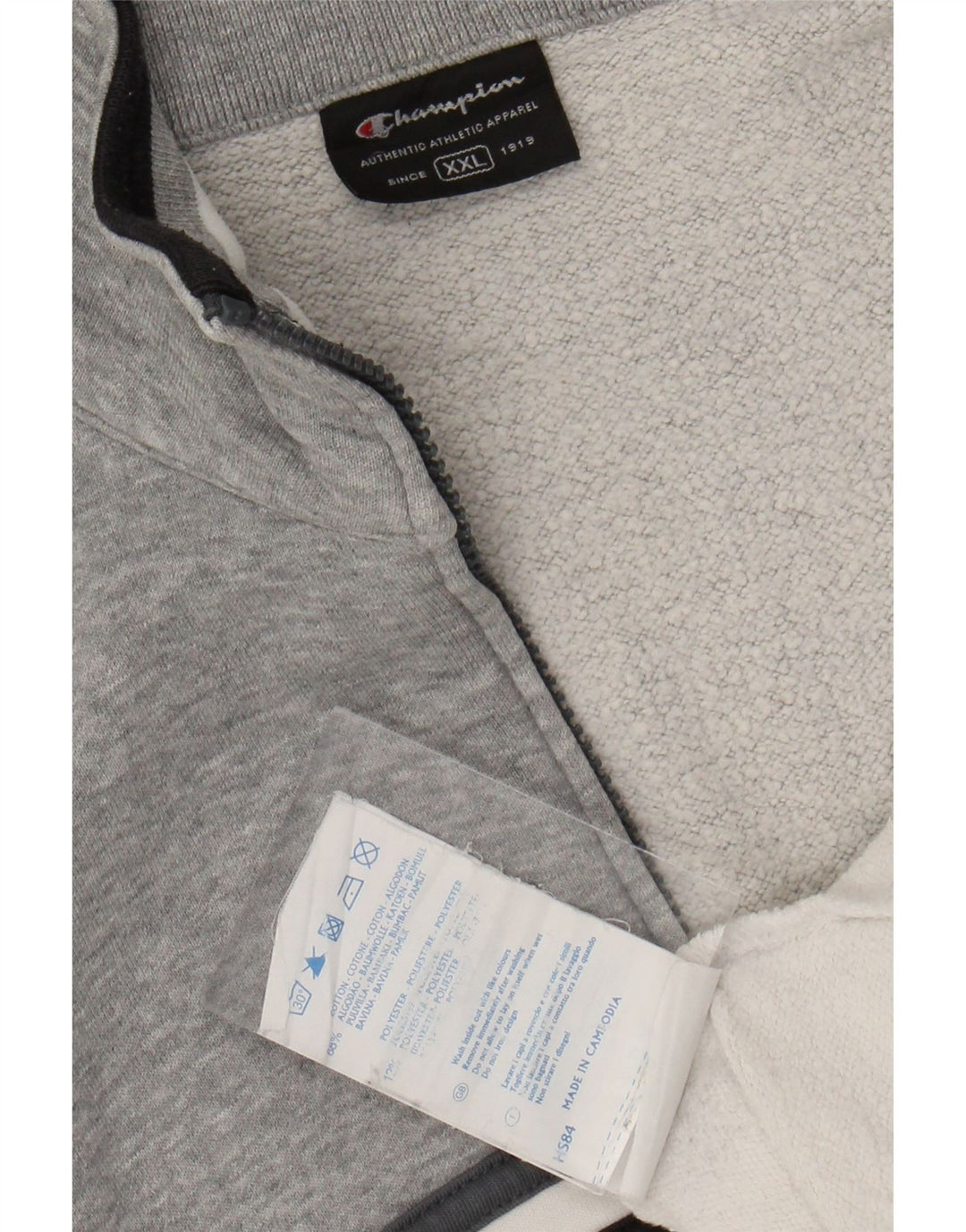 CHAMPION Træningsdragt til mænd Topjakke 2XL Hvid Colourblock Bomuld