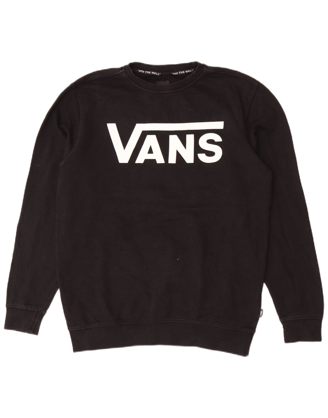Vans Herre Grafisk Sweatshirt Jumper Medium Sort Bomuld