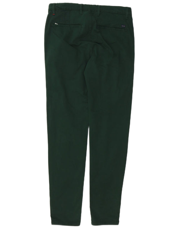 Zara Slim Chino-bukser til mænd EU 40 Medium W34 L31 Grøn bomuld