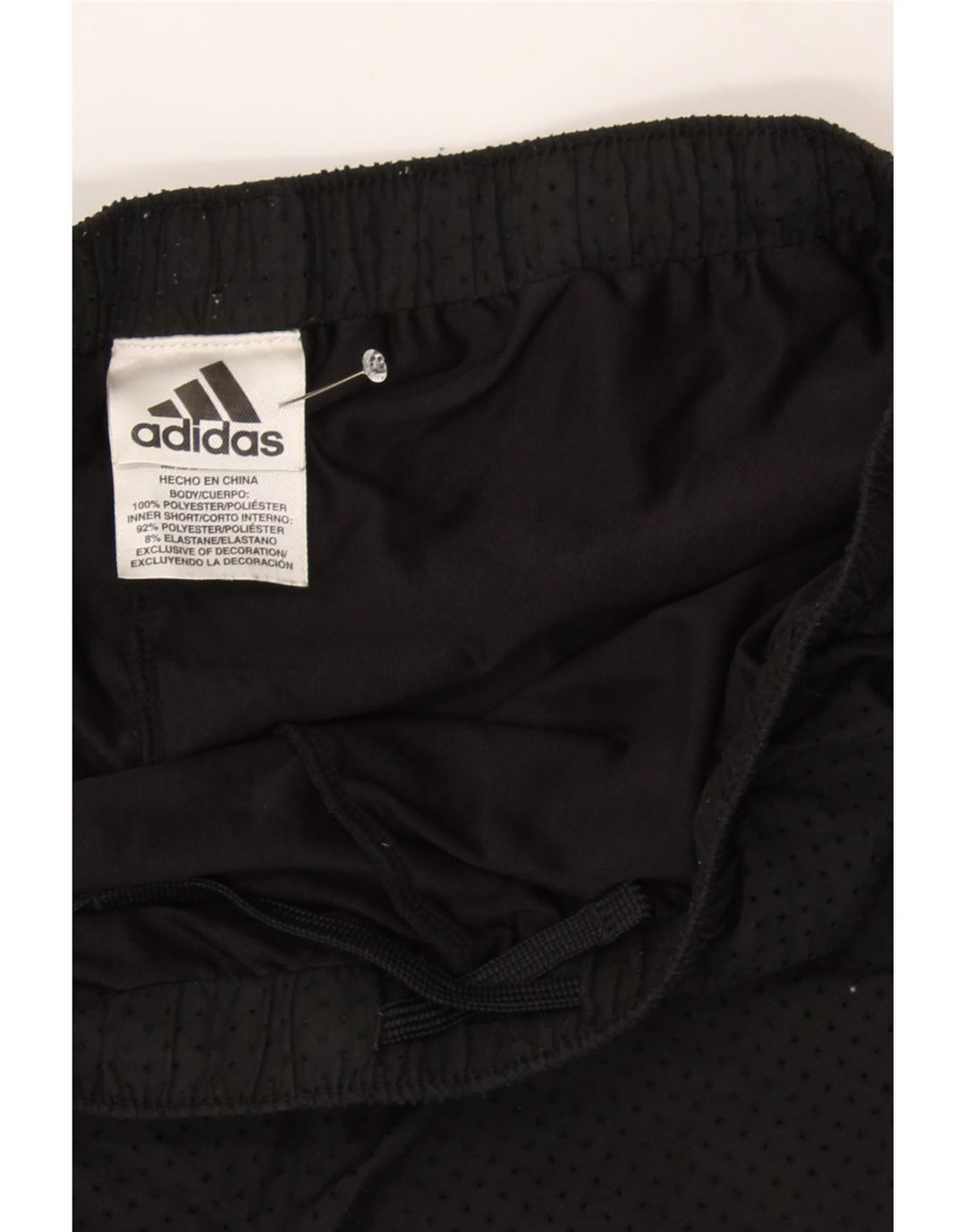 ADIDAS Girls Sport Shorts 12-13 Years Large Black Polyester Vintage Adidas and Second-Hand Adidas from Messina Hembry 