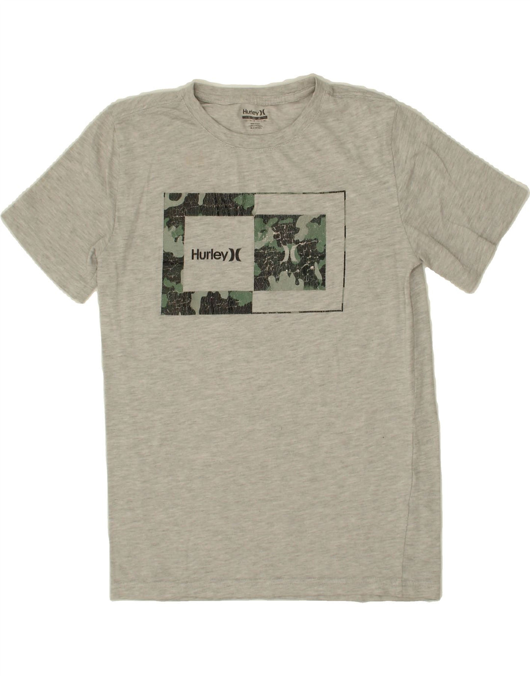 HURLEY Boys Graphic T-Shirt Top 12-13 Years Large Grey Vintage Hurley and Second-Hand Hurley from Messina Hembry 