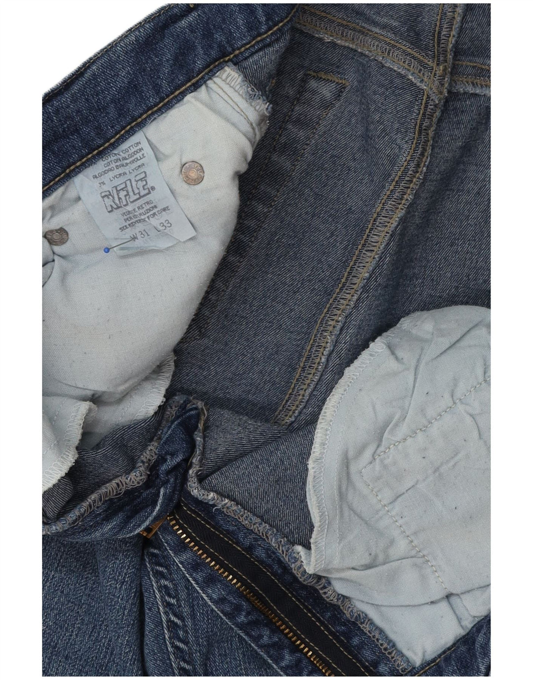 Rifle Dame Bootcut Jeans W31 L33 Marineblå Bomuld