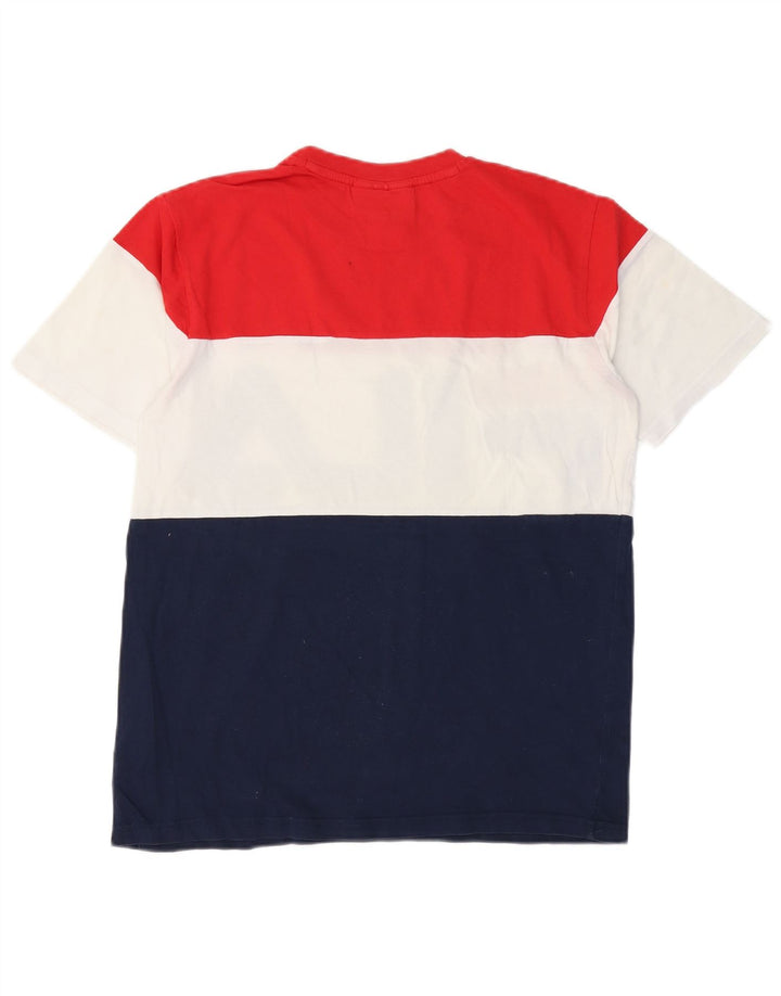 FILA Herre grafisk T-shirt Top Lille flerfarvet Colourblock Bomuld