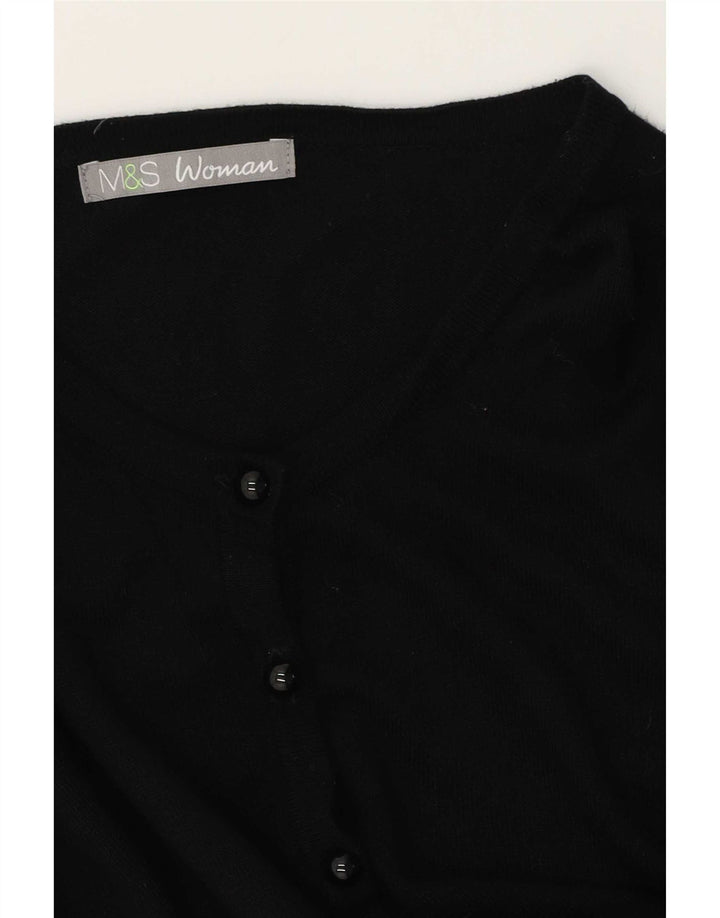 Marks & Spencer Dame Cardigan Sweater UK 16 Large Black