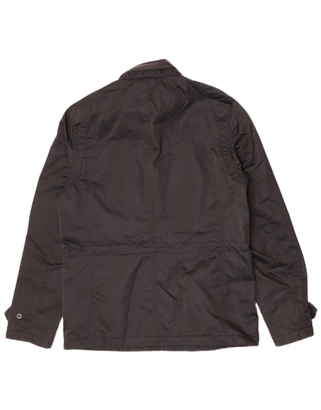 Zara Herre Hooded Utility Jacket UK 38 Medium Black Polyester
