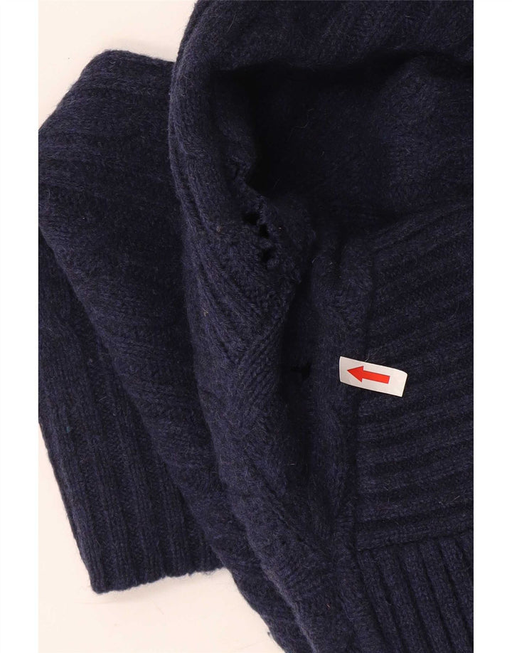 G-Star Herre Shawl Neck Jumper Sweater Medium Navy Blue Uld
