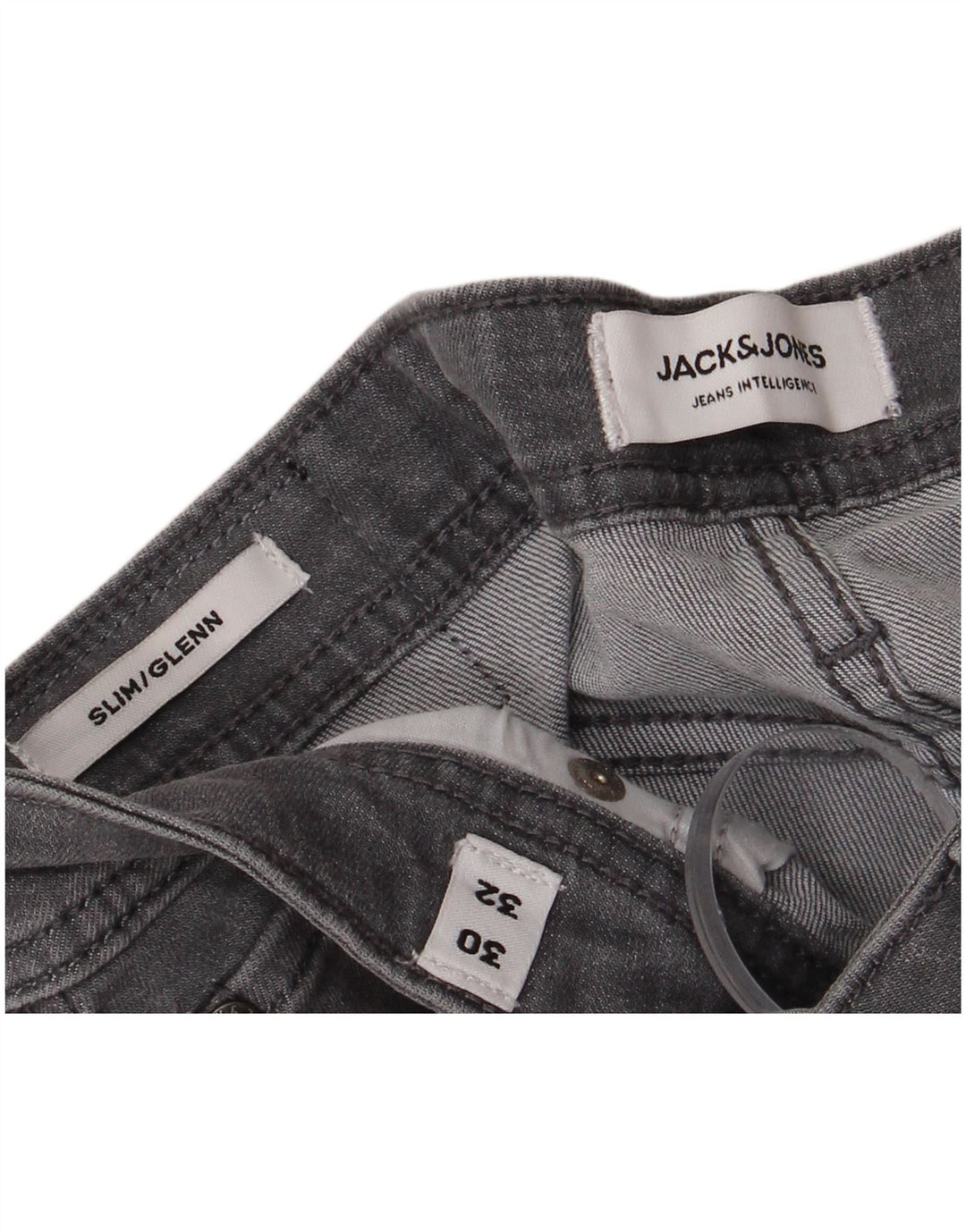 JACK & JONES Herre GLENN Slim Jeans W30 L32 Grå Bomuld