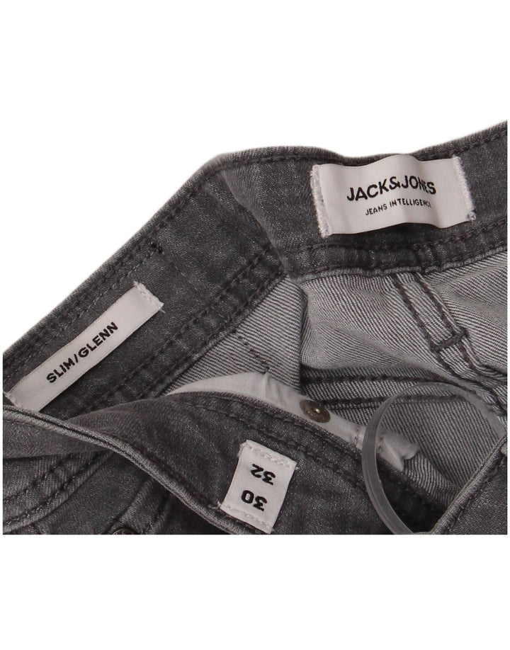 JACK & JONES Herre GLENN Slim Jeans W30 L32 Grå Bomuld
