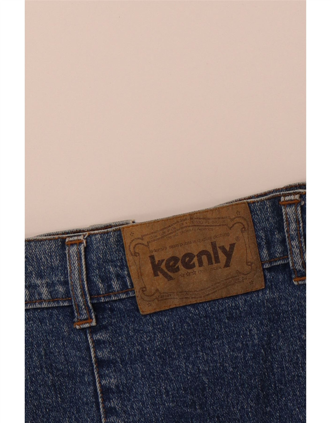 Vintage denimnederdel til kvinder W28 mellemblå bomuld