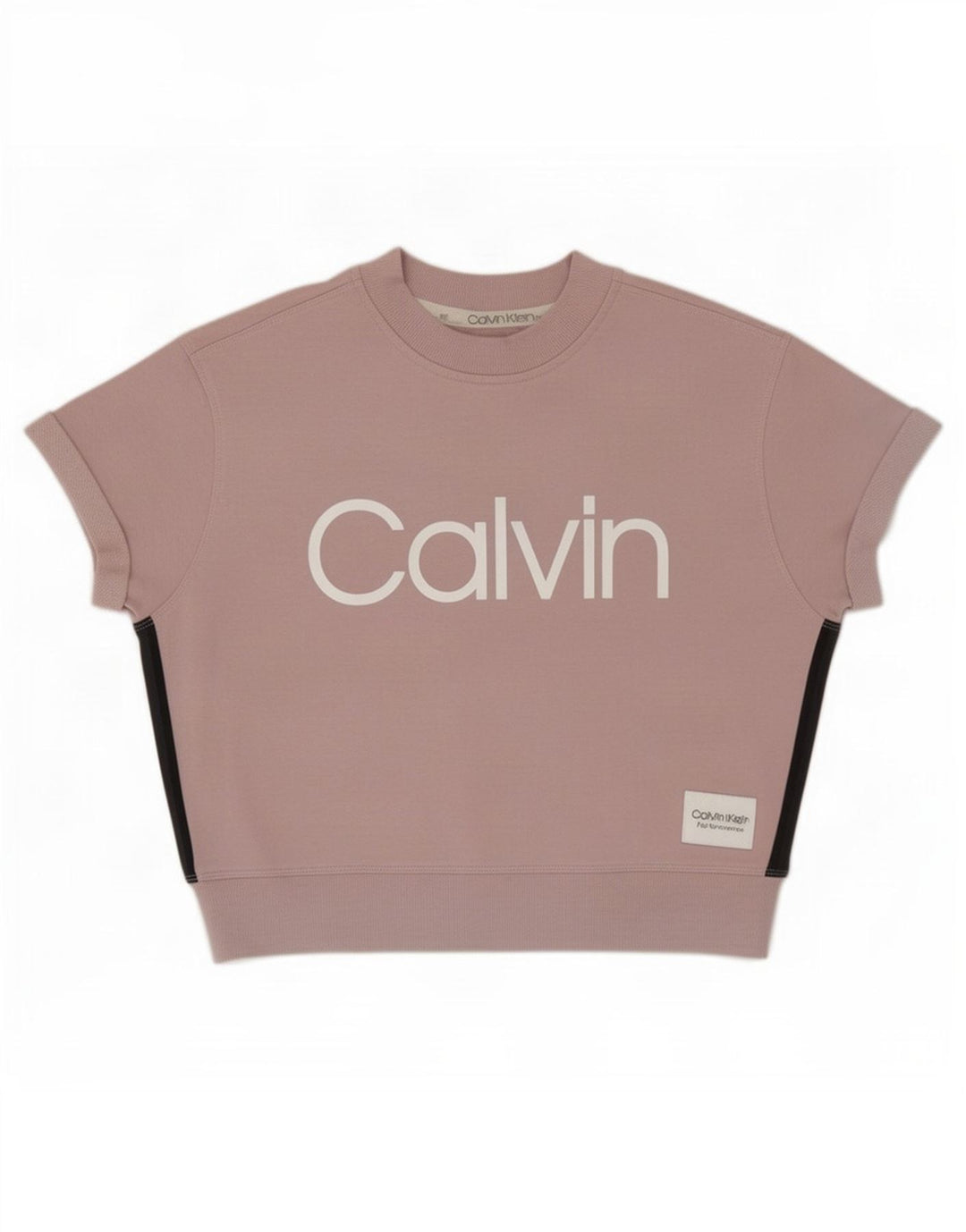 Calvin Klein Dame Oversized Grafisk Sweatshirt Jumper UK 14 Medium Pink