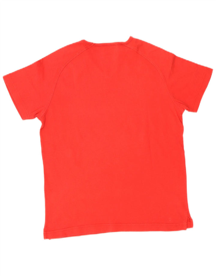 Champion Dame Grafisk T-Shirt Top UK 12 Medium Rød Bomuld