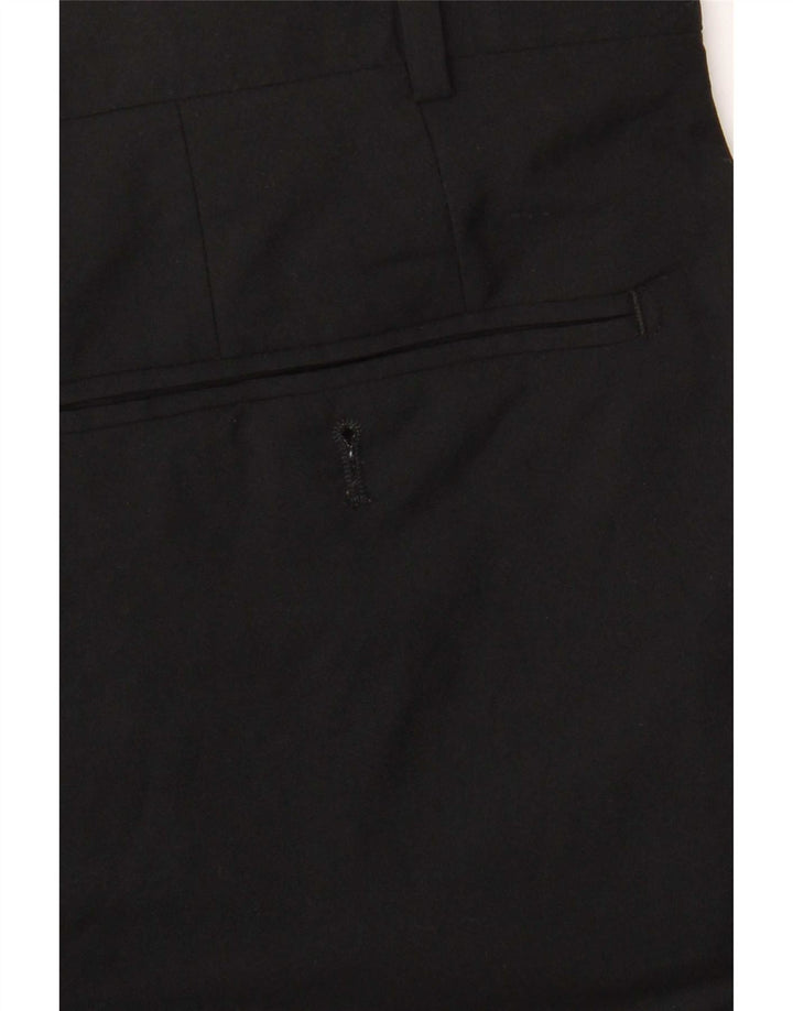 Massimo Dutti Herre Slim Suit Trousers EU 40 Medium W31 L31 Black Wool