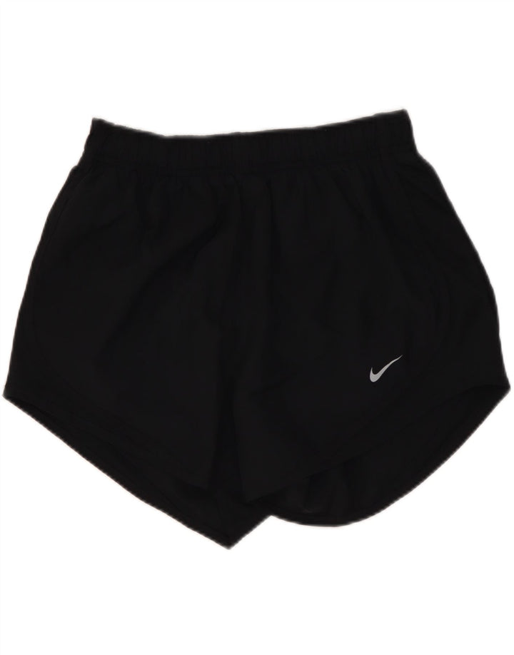 NIKE Dri Fit sportsshorts til kvinder UK 10 Lille sort polyester