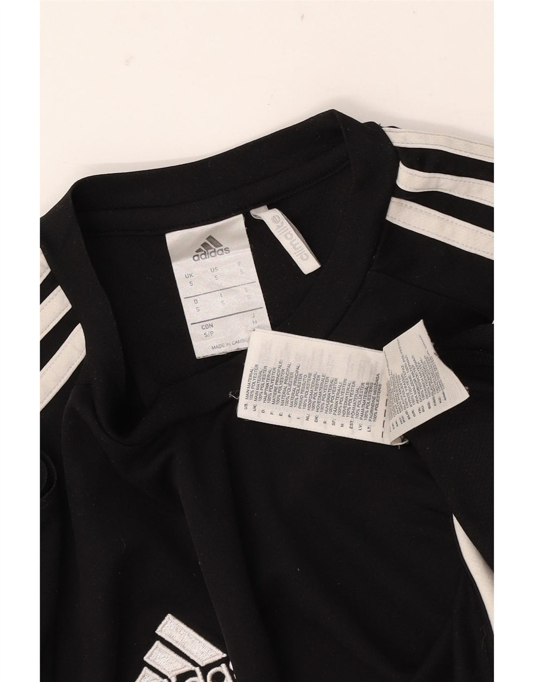 ADIDAS Herre Climalite T-Shirt Top Lille Sort Colourblock Polyester