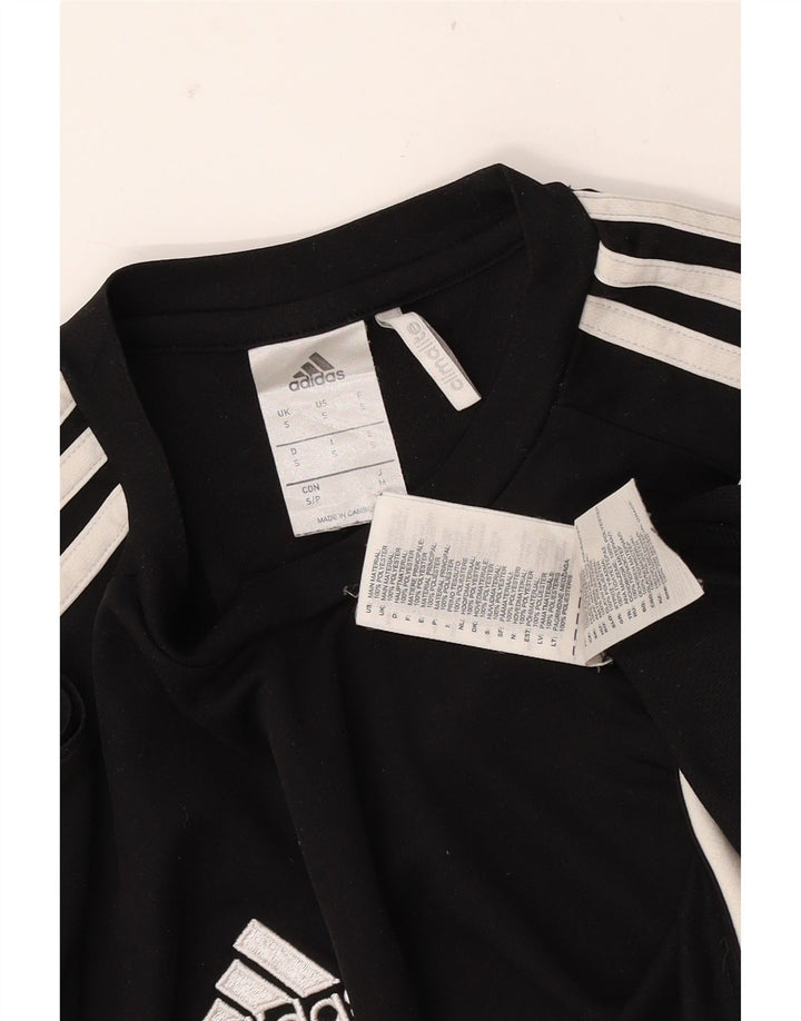 ADIDAS Herre Climalite T-Shirt Top Lille Sort Colourblock Polyester