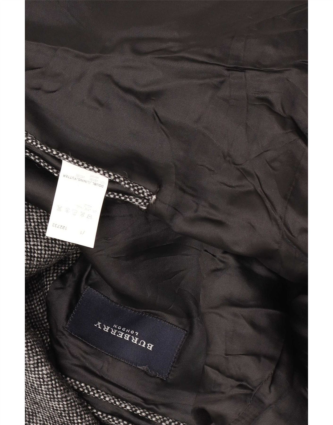 Burberry Herre 2-knaps blazerjakke UK 40 Large Grey Flecked Wool