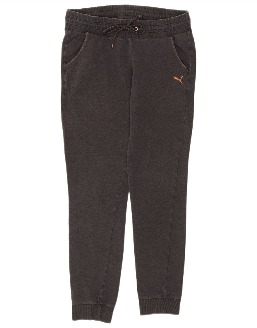 PUMA Womens Tracksuit Trousers Joggers UK 12 Medium  Grey Cotton