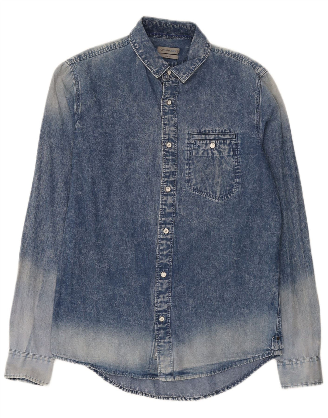 Calvin Klein Jeans Herre Slim Fit Denim Shirt Lille Blå