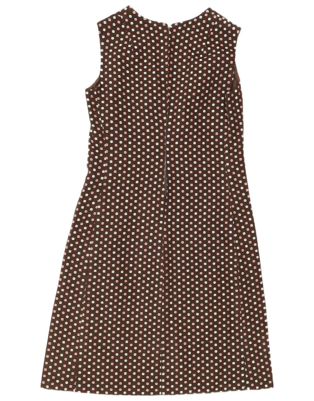 Vintage kvinders 3-knap 2-delt sæt IT 48 XL Brun Polka Dot