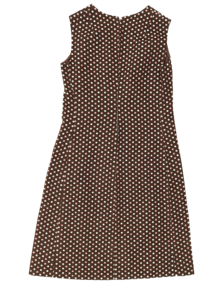 Vintage kvinders 3-knap 2-delt sæt IT 48 XL Brun Polka Dot