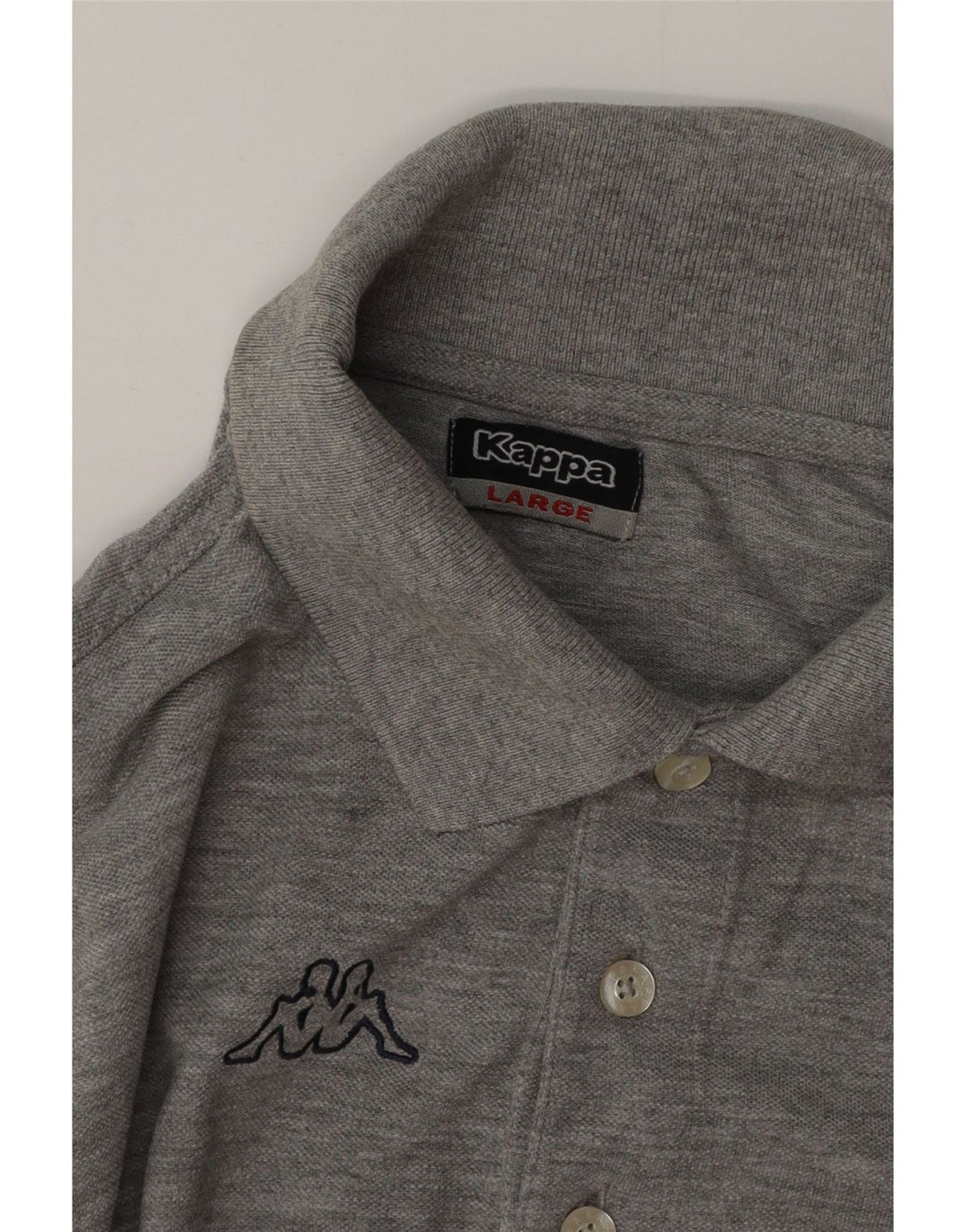 Kappa herre poloshirt, stor grå bomuld