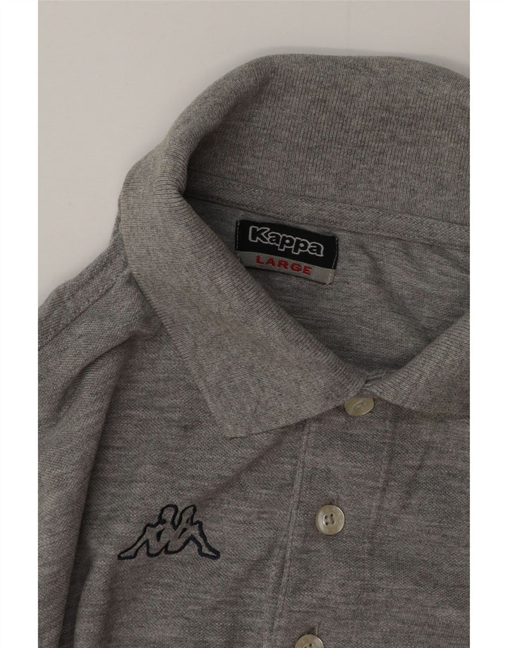 Kappa herre poloshirt, stor grå bomuld