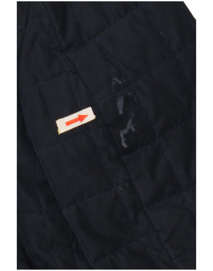 NAUTICA Polstret frakke med hætte til kvinder UK 14 Stor marineblå polyester