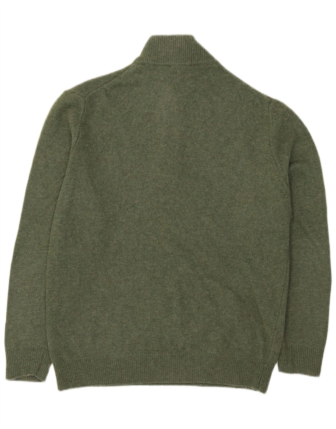 Vintage herre lynlås-hals sweater 2XL grøn uld