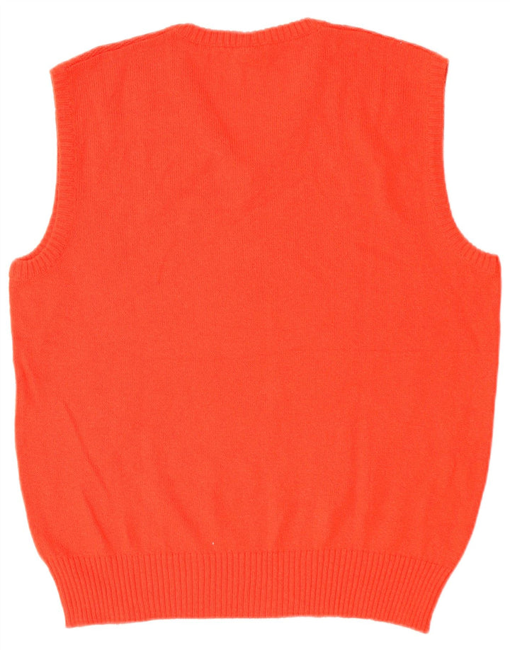 VINTAGE Herrevest Tank Top IT 50 Medium Rød Bomuld