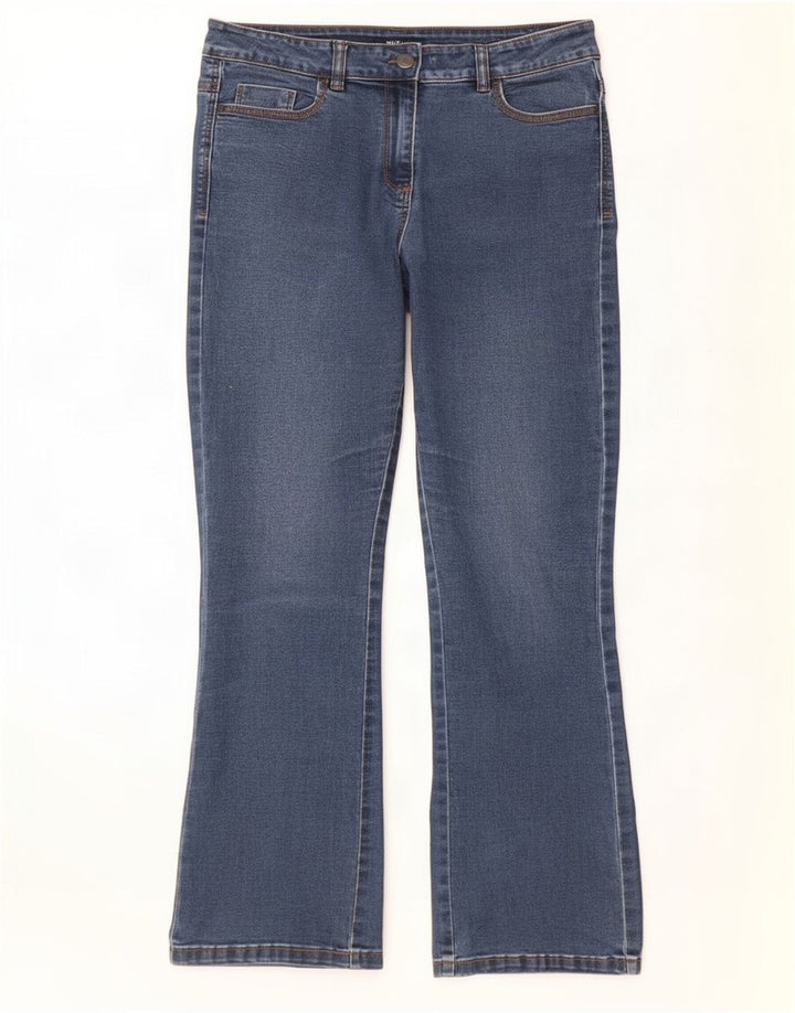 M&Co Dame Bootcut Jeans UK 12 Medium W30 L28 Blå Bomuld