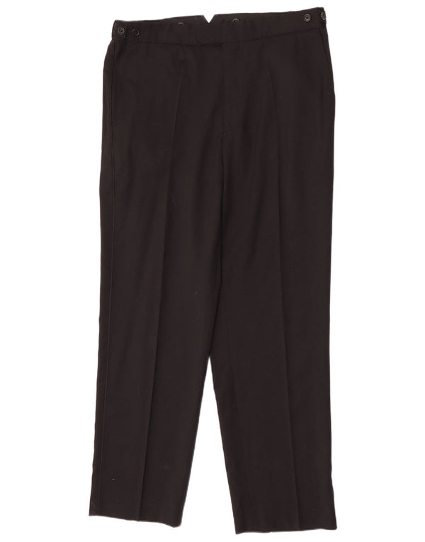 Marks & Spencer Herre Lige Chinobukser W36 L31 Sort Ny uld