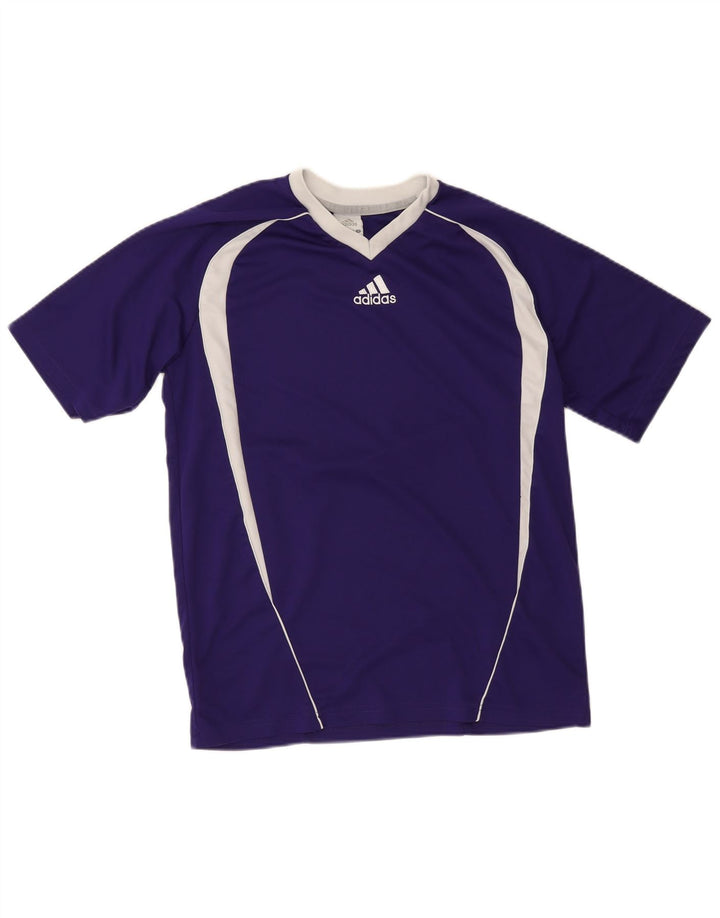 Adidas Herre T-Shirt Top Lille Lilla Colourblock Polyester