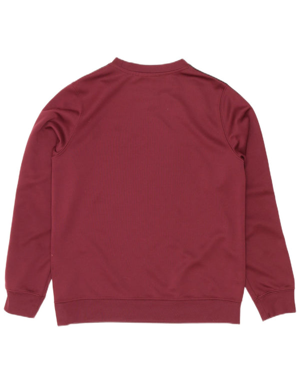 Nike Boys Graphic Sweatshirt Jumper 12-13 år Large Maroon Colourblock