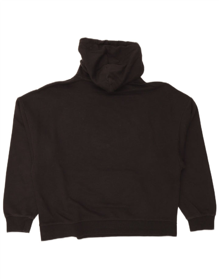 PUMA Grafisk hættetrøje til kvinder UK 16 Stor sort bomuld