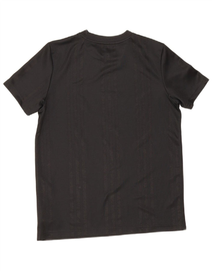 Adidas drenge grafisk t-shirt top 12-13 år sort polyester