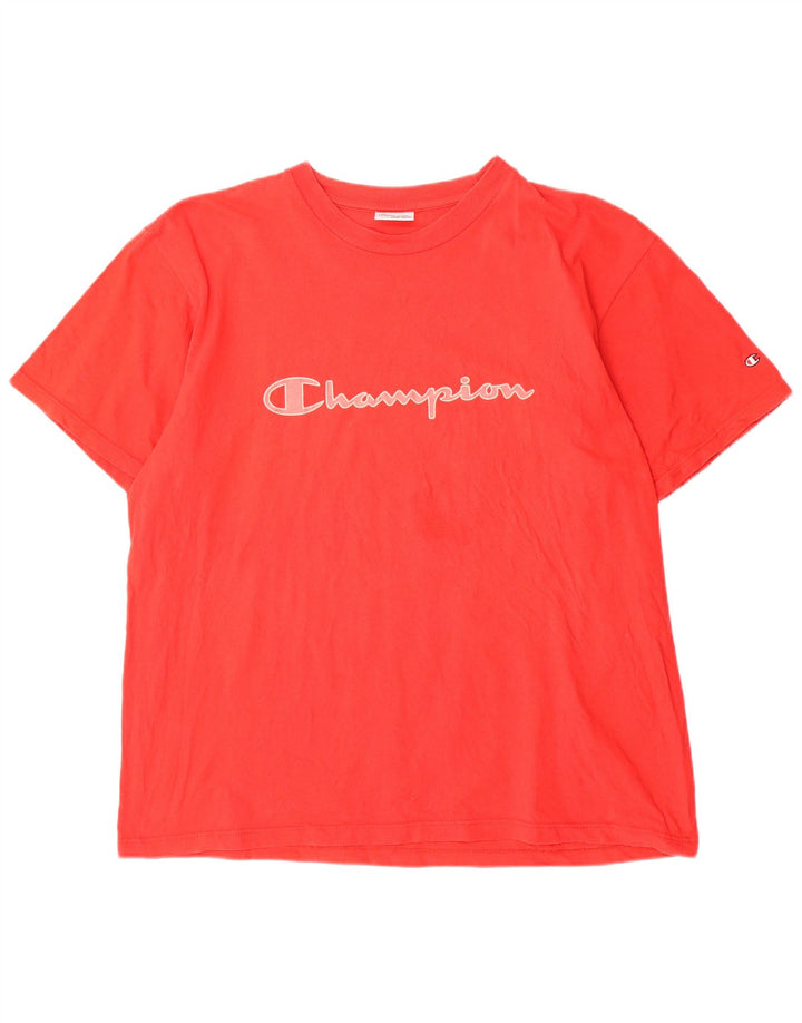 CHAMPION Herre Grafisk T-Shirt Top 2XL Rød