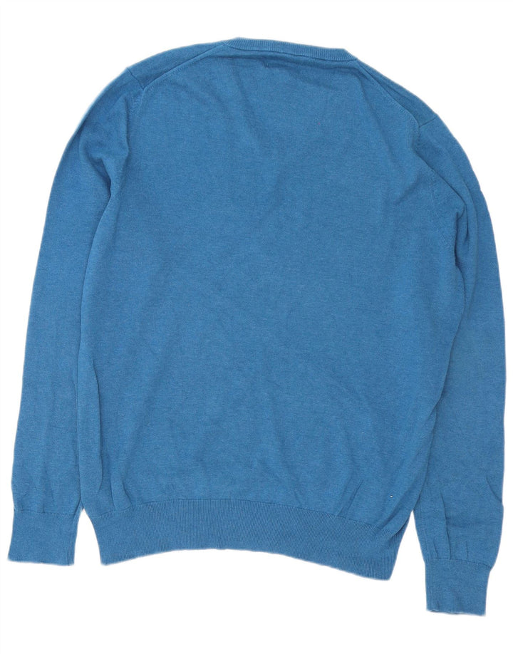 Marks & Spencer Herre V-hals sweater XL Blå Bomuld