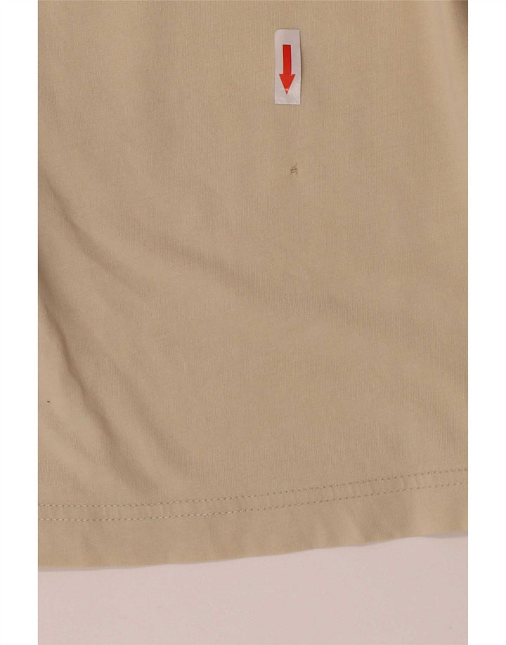 Kappa Herre T-Shirt Top Lille Beige Colourblock Bomuld