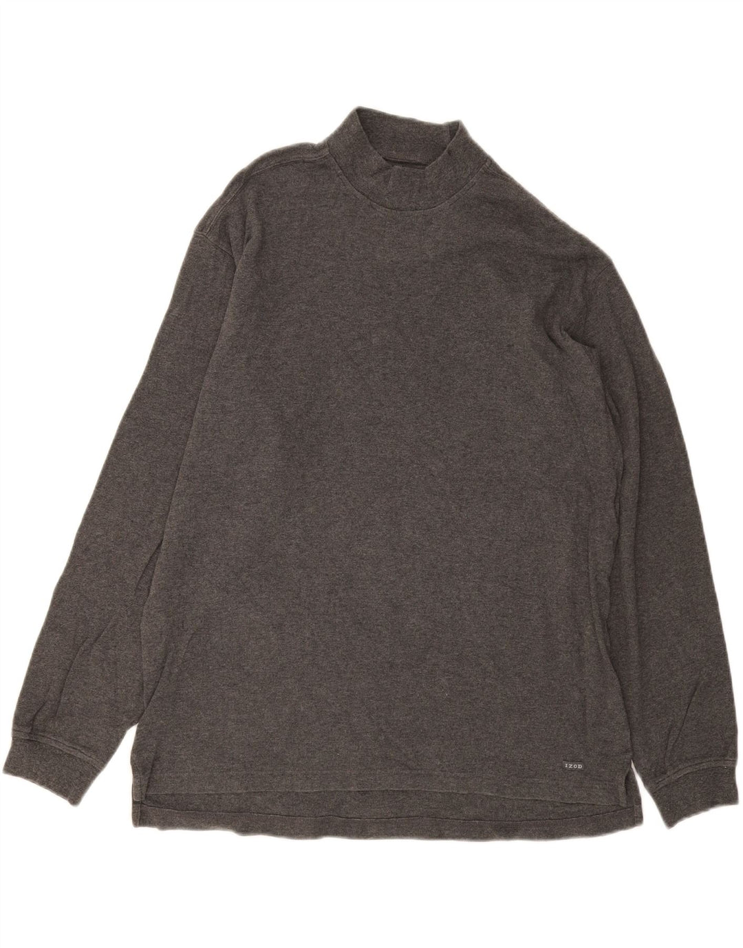 IZOD Mens Turtle Neck Jumper Sweater Large Grey Cotton Vintage Izod and Second-Hand Izod from Messina Hembry 