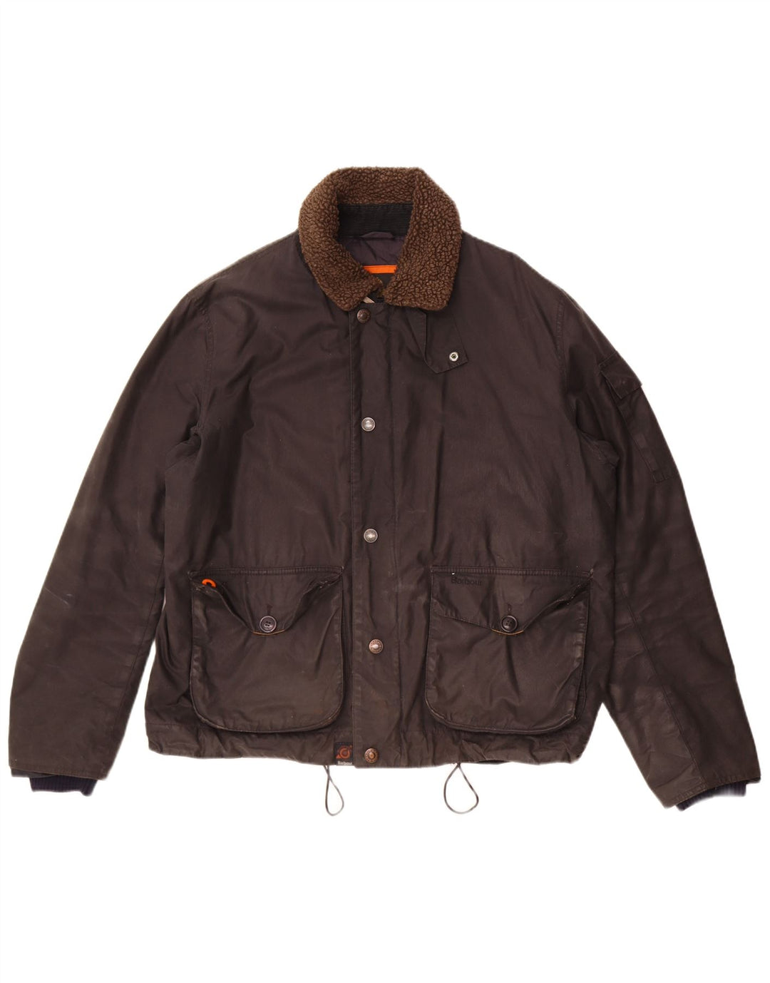 Barbour Herre vokset bomuldsjakke UK 42 XL Sort bomuld